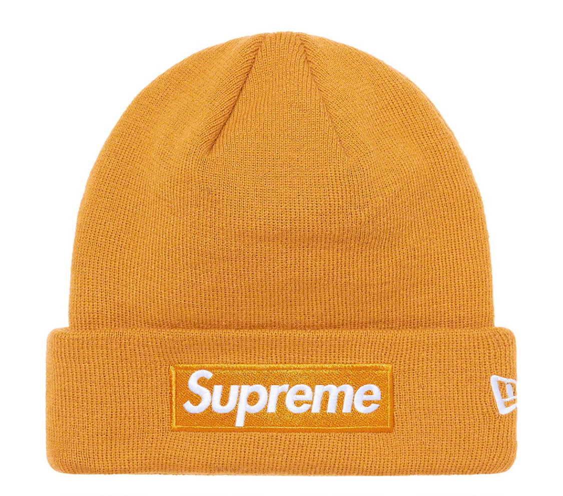 Supreme Box Logo Beanie 'Light Mustard'