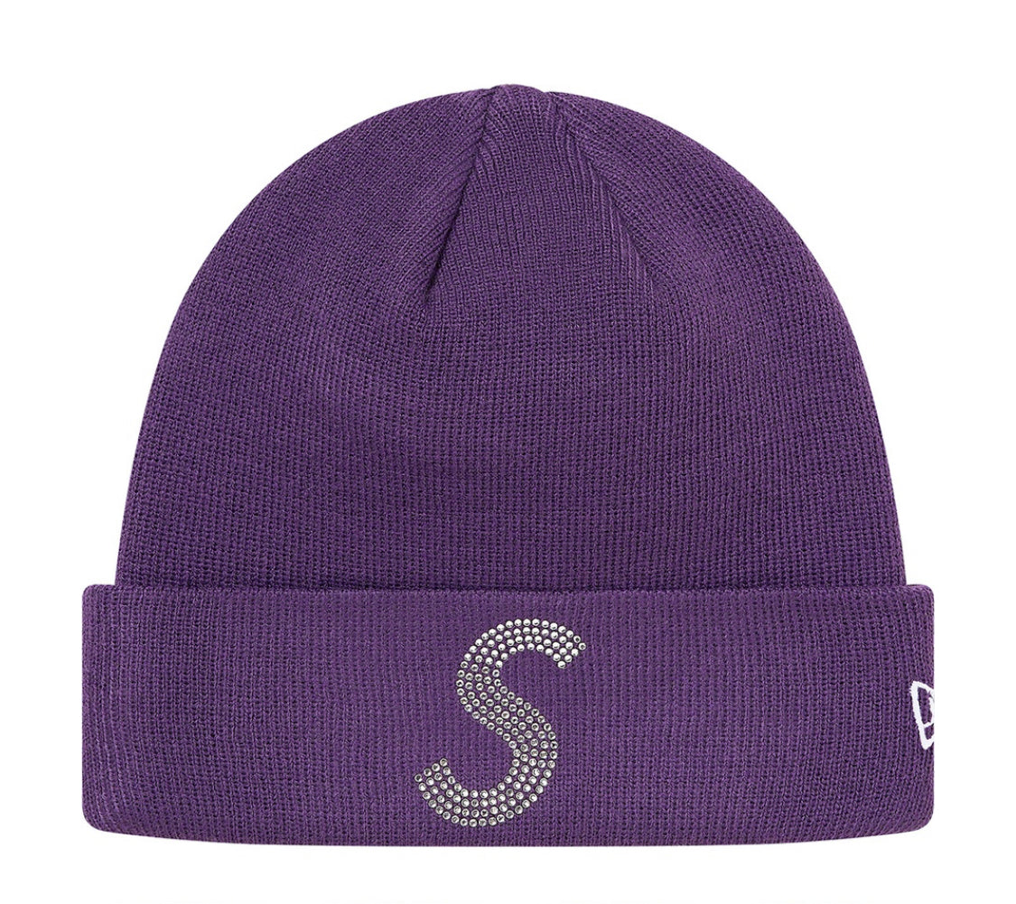 Supreme New Era Swarovski S Logo Beanie 'Purple'