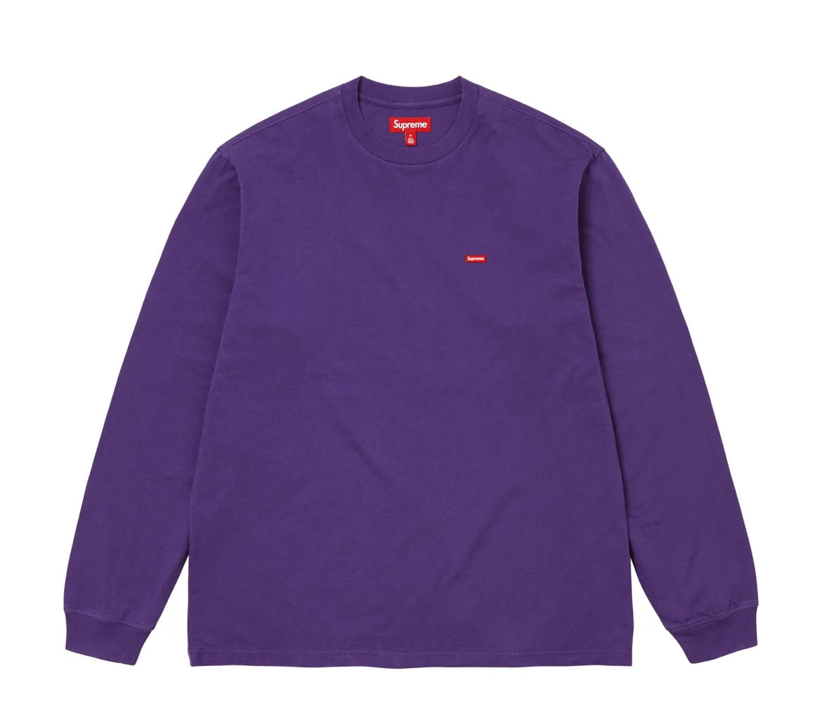 Lila Supreme Sweater mit rotem mini Supreme Boxlogo