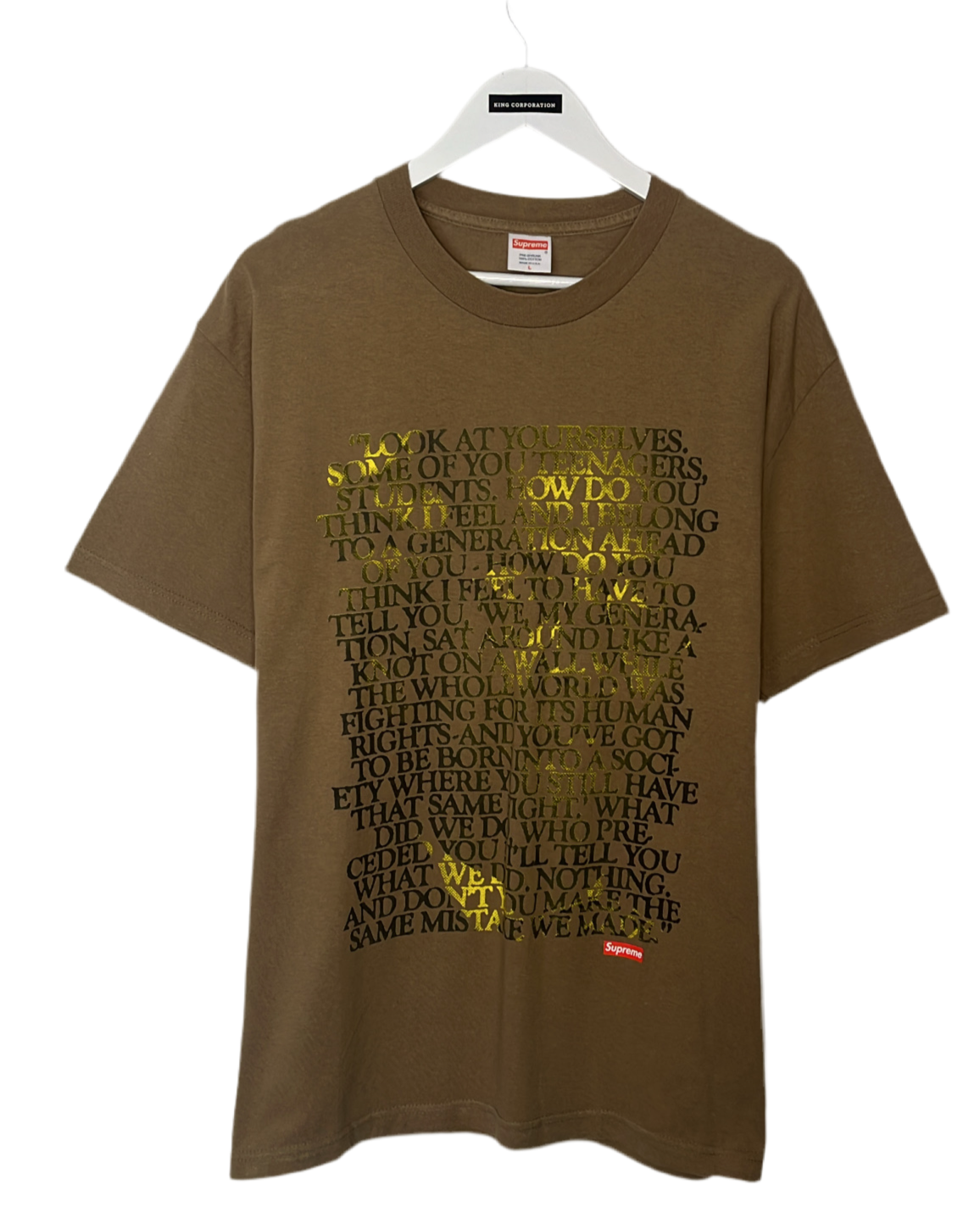 Supreme Malcolm X Speech Tee SS07 (2007) [Used]