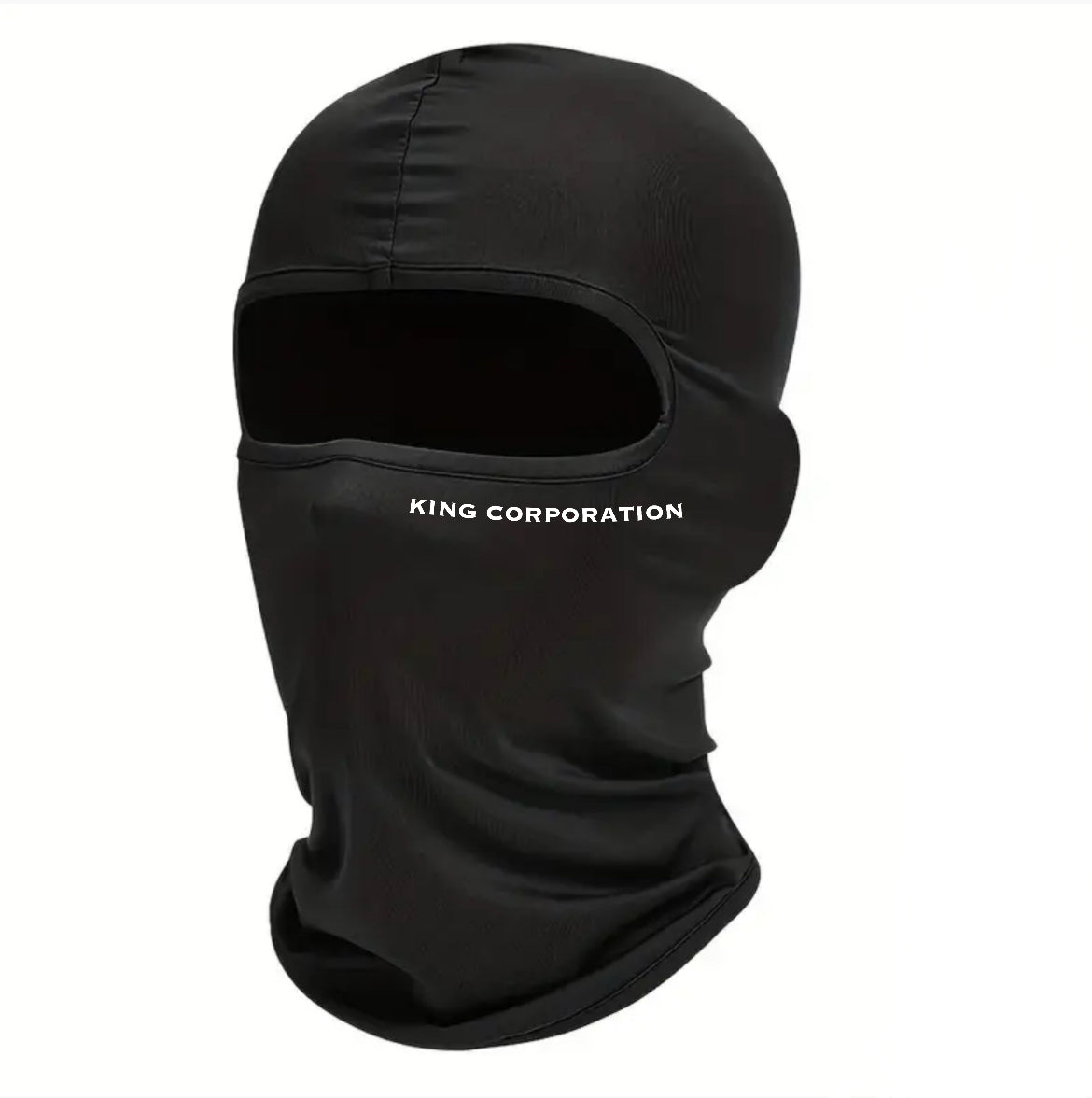 Schwarzes Balaclava mit King Corporation Schriftzug