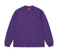 Lila Supreme Sweater mit rotem mini Supreme Boxlogo