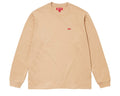 Beiger Supreme Sweater mit mini Supreme Boxlogo in rot