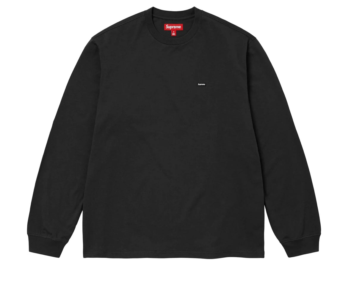 Schwarzer Supreme Sweater mit schwarzem mini Supreme Box logo
