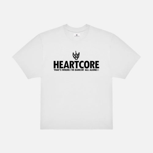 Heartcore Streetwear-Kollektion T-Shirt in weiß von King Corporation mit Dews Pegahorn