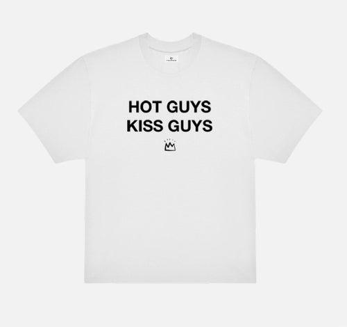 Hot Guys Kiss Guys Streetwear-Kollektion T-Shirt in weiß von King Corporation