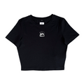 Schwarzes King Corporation cropped Top mit King Corporation Logo Print