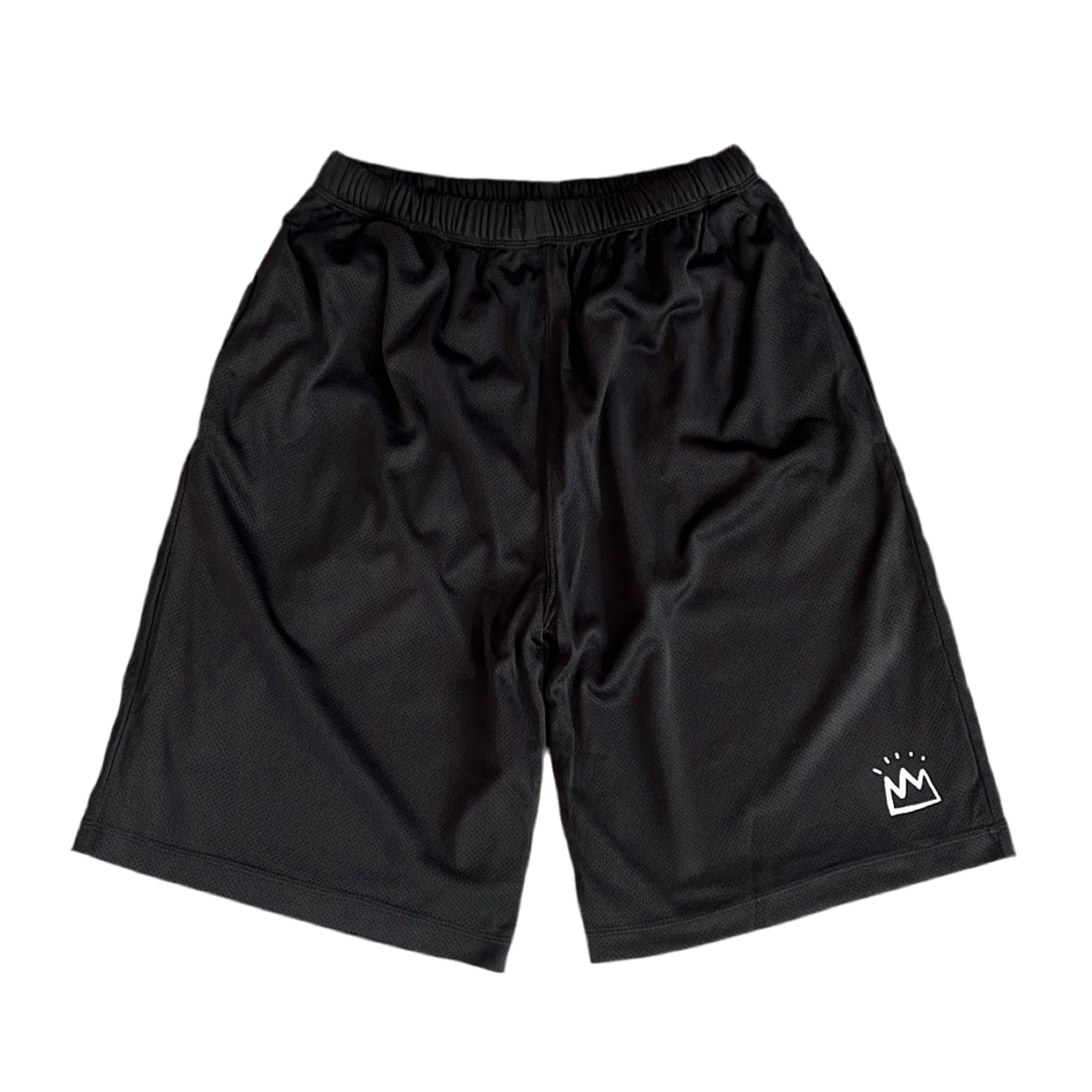 Schwarze King Corporation Shorts mit King Corporation Crown Logo Print