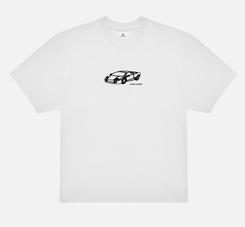 Lambo Sports Car Streetwear-Kollektion T-Shirt in weiß von King Corporation