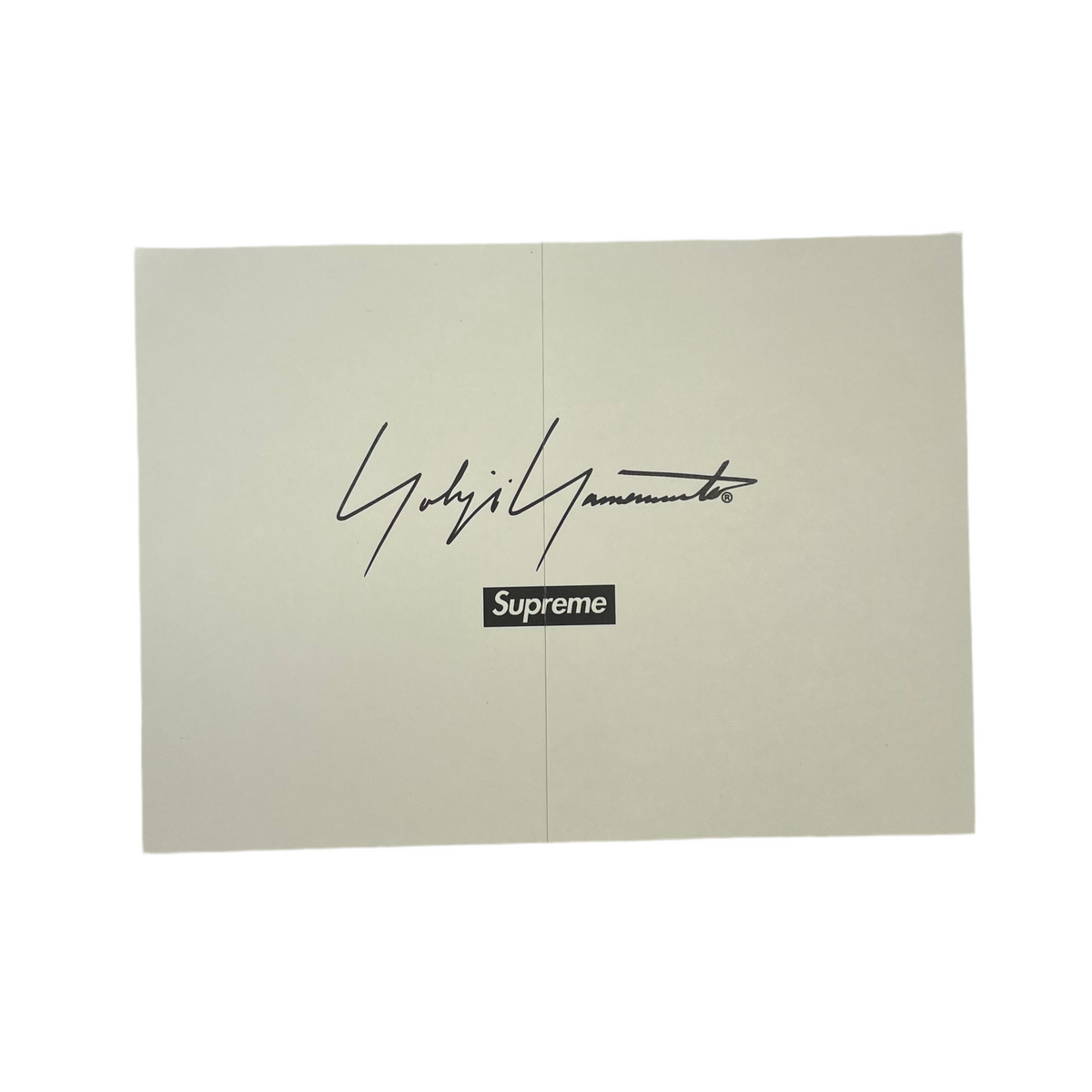 Rueckseite von einem Supreme Yohji Yamamoto Game Over Sticker aus der Fall Winter 2020 Kollektion