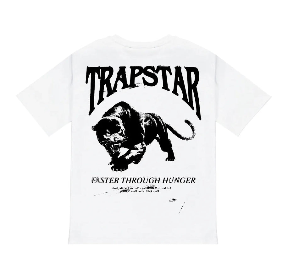 Rueckseite von einem Trapstar Panthera Tee in Weiß aus der FW23 Kollektion