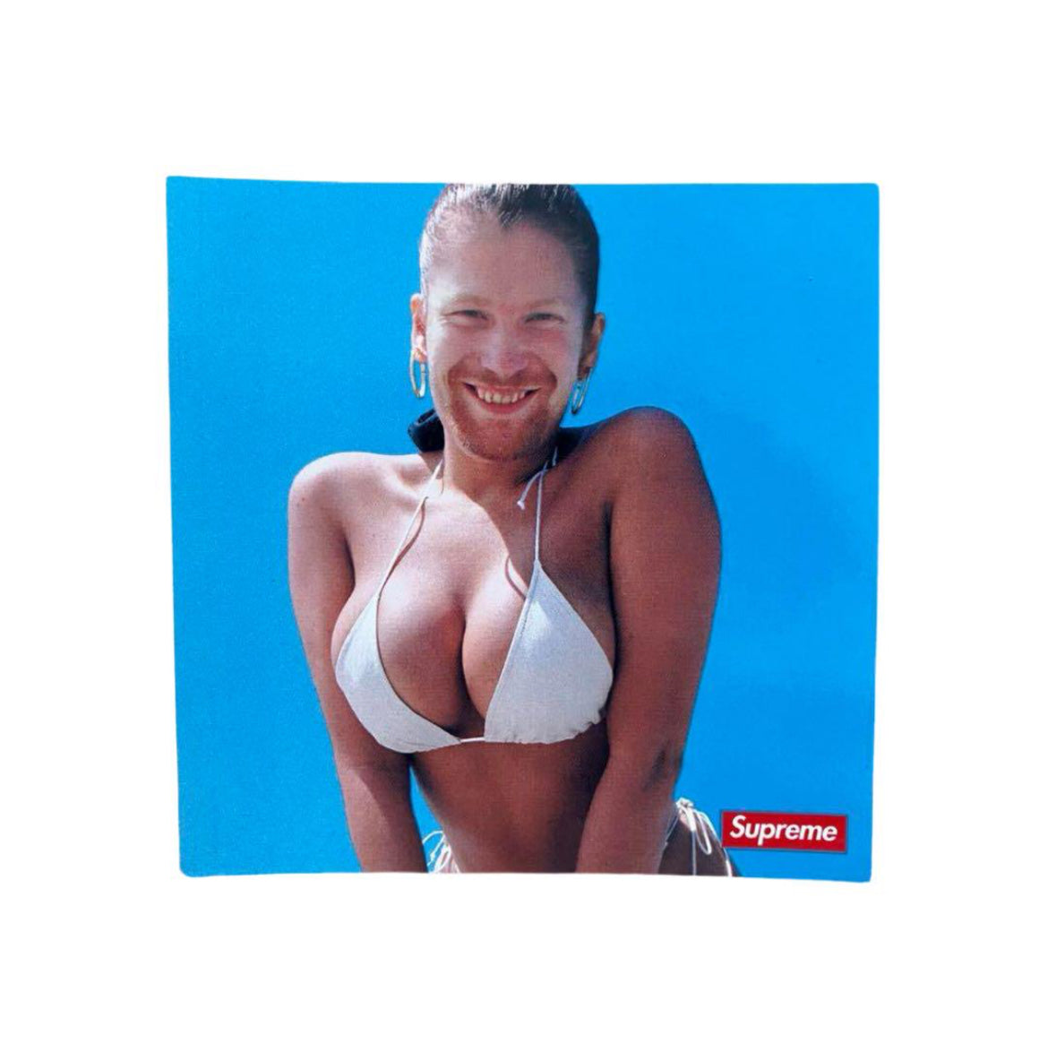 Supreme Sticker mit Aphex Twin Motiv