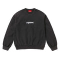 Supreme Washed Box Logo Crewneck Schwarz SS25